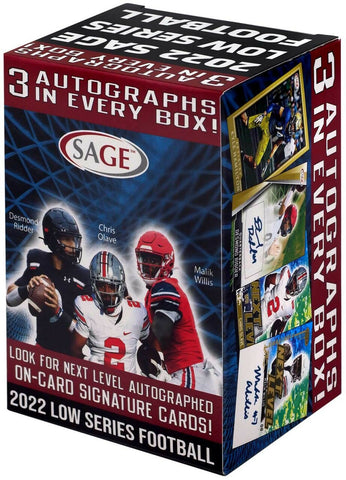 Sage 2022 Low Series Football Signature Cards